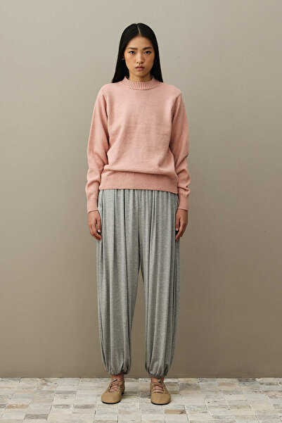 Fahhar Punch-Colored Sweater Set Pink