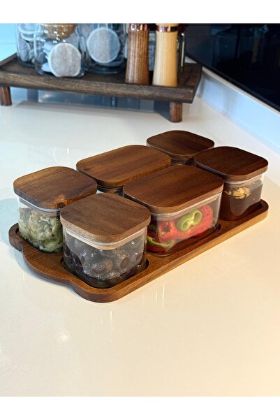 MİEN Akasya Kapaklı Cam Kahvaltılık Seti TKEBT TEK RENK