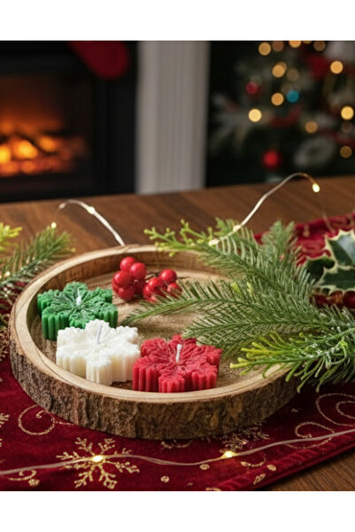 Candles Flame 3 Snowflake Scented Candles