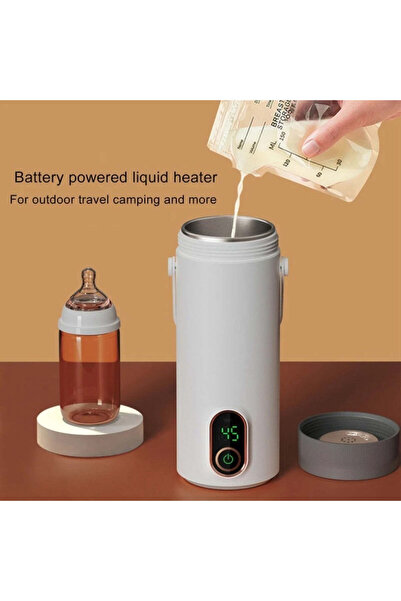 VVU&CCO Portable Rechargeable Electric Kettle 330ML | Travel-Friendly & Adjustable Temperature