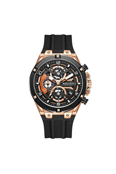 Lige Ceas bărbătesc Sollen 89207 Negru – Design de lux, funcții multiple, rez...