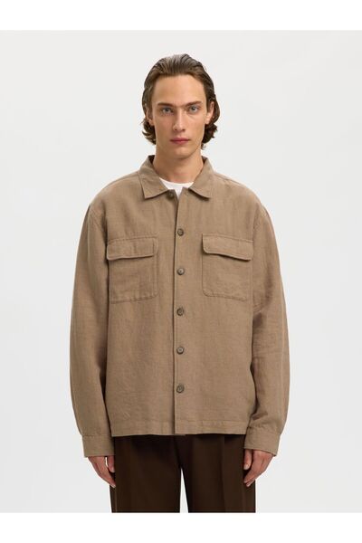 Selected Homme Overshirt Leinenmix