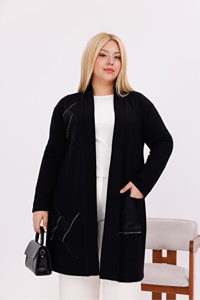 Siyezen Plus Size Stone Cardigan