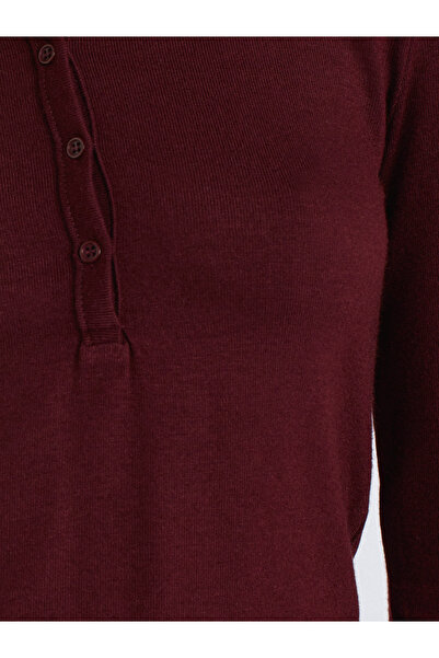 Dilvin Soft Texture Buttoned Long Sleeve Blouse