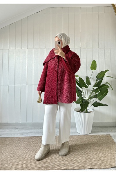 Mira İpek Fur Coat with Scarf Women's Fur Coat with Scarf and Shawl Gift