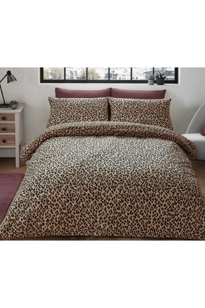 mihriban طقم غطاء لحاف مزدوج بنمط الفهد (بدون ملاءة)