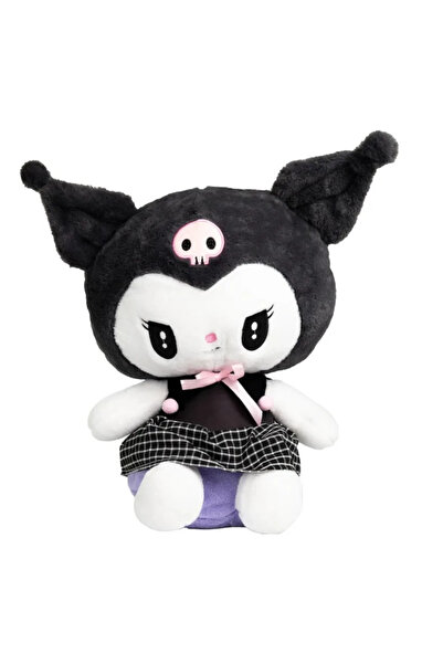 ABYZ Kuromi Plush Doll 45cm Hello Kitty Sanrio Character Black Dress Gray/Purple for Children 3+ Years