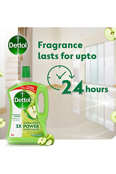 Dettol Powerful Floor Cleaner Green Apple Scent 3L