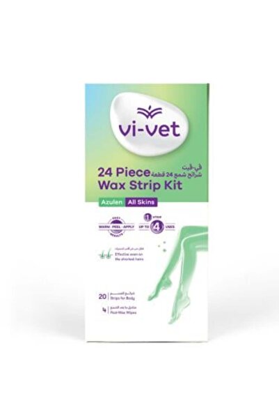 Vi-vet Vi vet Azulene Wax Strips for Hair Removal for All Skin Types - 24 Pieces