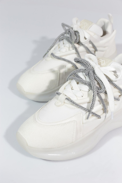 DGN B1014 Pantofi de damă cu talpă groasă și cu șireturi