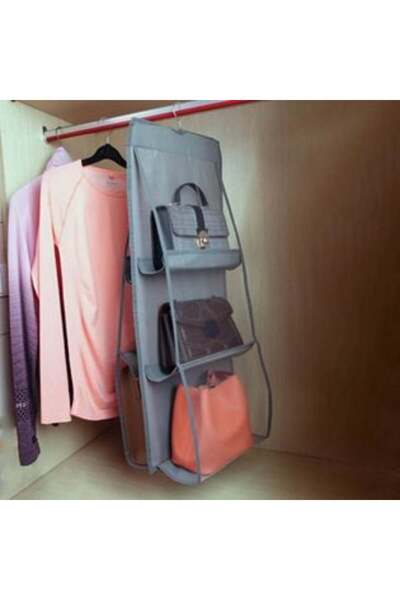 OEM Hanging Bag Organizer with Hanger, 6 Compartments, 35 x 90 cm