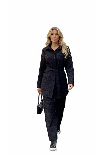 miaruj Pants with Elastic Waist and Textured Pattern