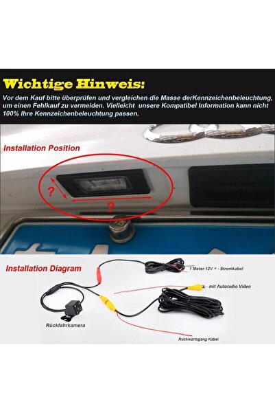OEM Reverse camera for New Beetle, VW Polo V, PASSAT CC, Golf VI, EOS