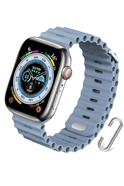 Generic Apple Watch Ocean Band 49mm 45mm 44mm 42mm Soft Silicone
