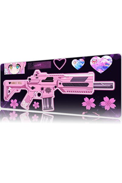 urzuva Kawaii Kill Gaming Mousepad, Oyuncu Mouse Pad 80*30 cm 3mm