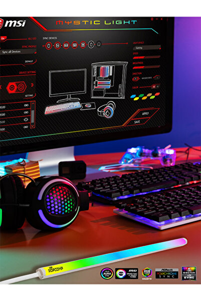 Ropcomp ARGB PC Kasa Aydınlatma LED – Beyaz Kasa