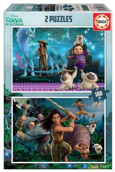 EDUCA Puzzle 2x100 pieces Raya & The Last Dragon 18883