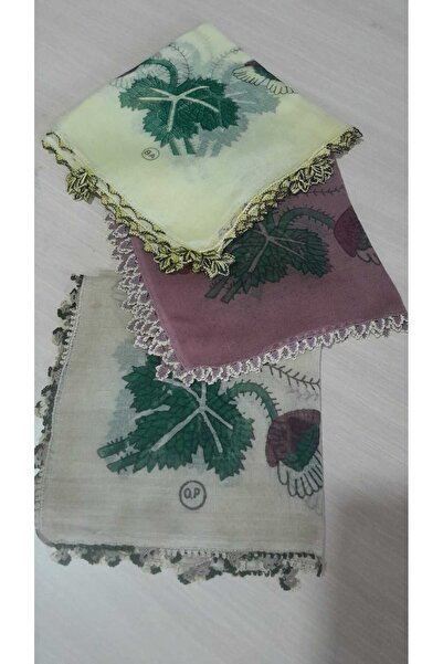 Papatyam 3 adet El İşi Tığ İşi Yazma//Tığ Oyalı Yemeni/El İşi Çeyizlik Tülben...