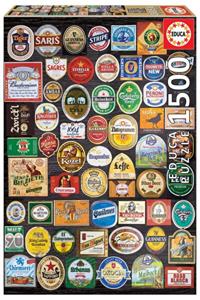 EDUCA Puzzle 1500 piese Etichete de bere Colaj 18463