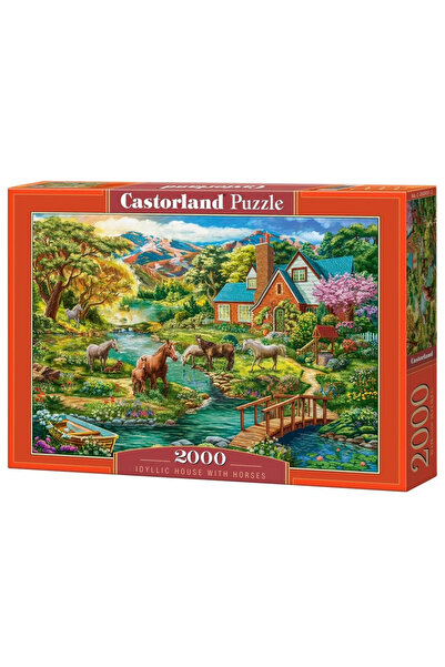 Castorland Puzzle 2000 piese Casă idilică cu cai 200931