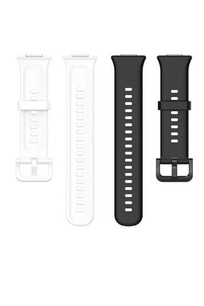 Generic 2pc Silicone Watch Strap Band For Huawei Watch Fit 2 White Black