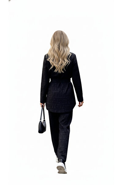 miaruj Pants with Elastic Waist and Textured Pattern