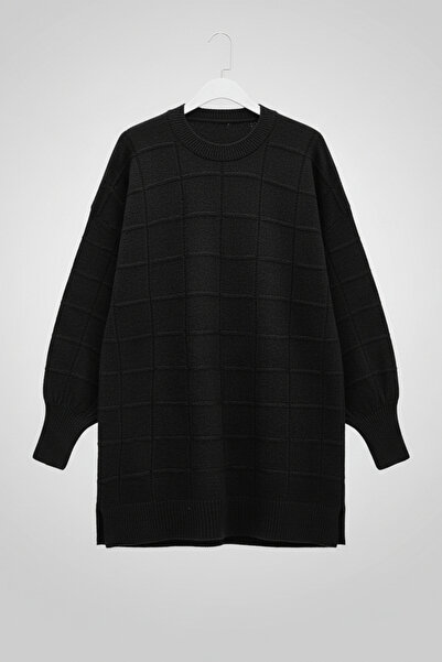 Kirazgym Tunica pulover din tricot moale cu model pătrat