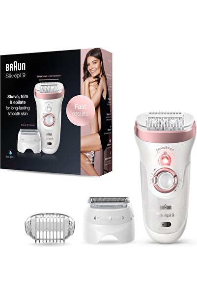 Braun Epilator Silk-épil 9 SkinSpa, 9720, White/Pink