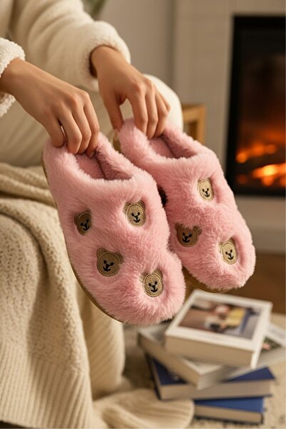 Modafırsat Γυναικείες παντόφλες καθημερινής χρήσης Παντόφλες από βελούδινο μαλλί με επένδυση από γούνα Παντόφλες για επισκέπτες Παντόφλες νυφικού σπιτιού