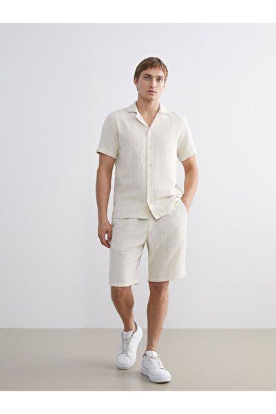 LC Waikiki Lcw Vision Regular Fit Resort Collar Short Sleeve Men's Shirt