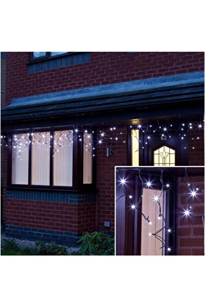 Flippy Instalatie Craciun Exterior IP65, 5 m, 120 Led-uri Mari ,Franjuri, Alb...