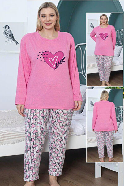 embody Women's pyjamas cotton batal cotton, large size, print with hearts