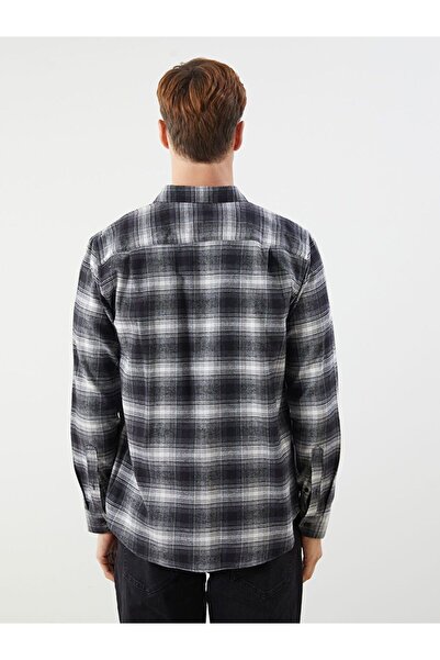 LC Waikiki LCWAIKIKI Classic Regular Fit Long Sleeve Plaid Poplin Men's Shirt