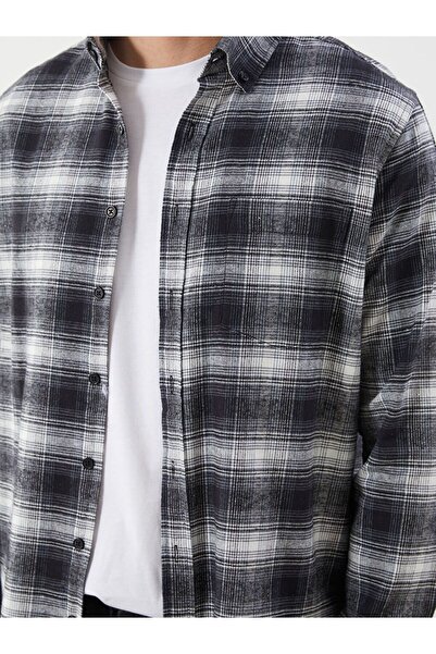 LC Waikiki LCWAIKIKI Classic Regular Fit Long Sleeve Plaid Poplin Men's Shirt