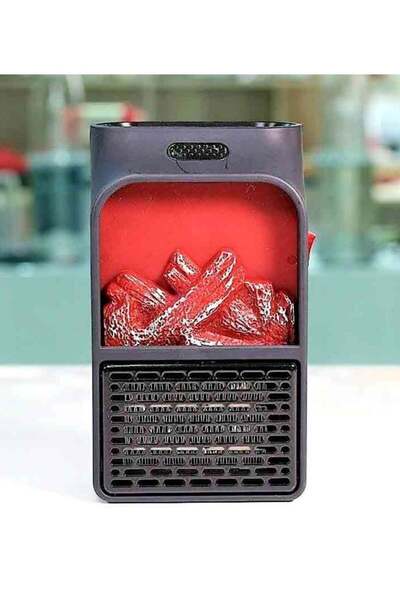 Generic Portable Fireplace Flame Digital Plug-in Electric Fan Heater (Wall Outlet)