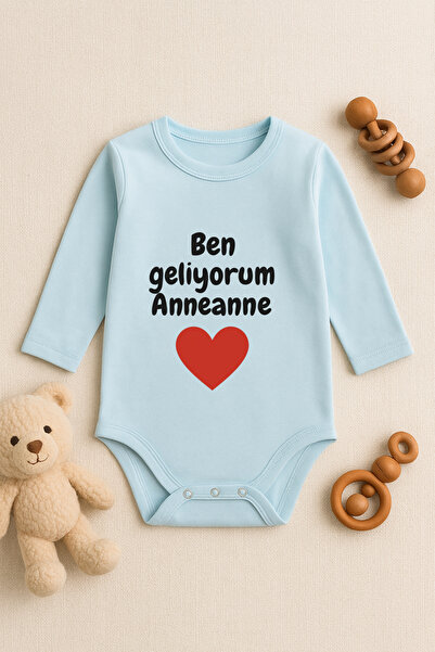 SVART WEAR Cute Baby Bodysuit with Printed Text and Snap Fasteners