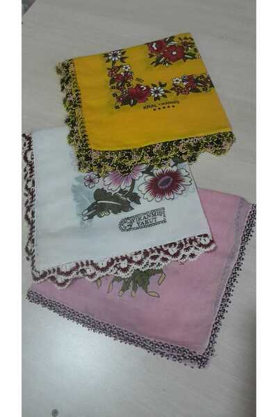 Papatyam 3 قطع 80 سم مطرزة يدويًا // مطرزة بالخرز والتطريز الدائري 1 قطعة بحو...