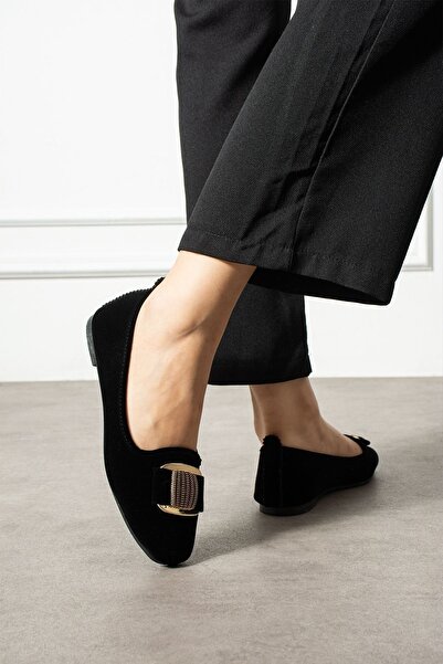 FUGA MODA Milo Black Gold Buckle Velvet Textured Elegant Engagement Dowry Bag Guest House Bag