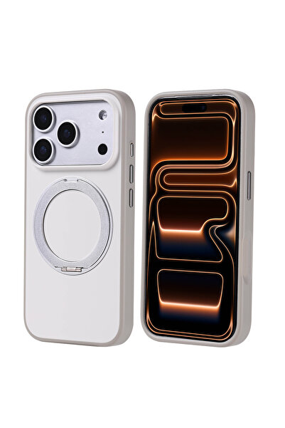 Nezih Case Apple iPhone 17 Pro Uyumlu Mat Yüzeyli Magsafe Sarj Destekli Stand...