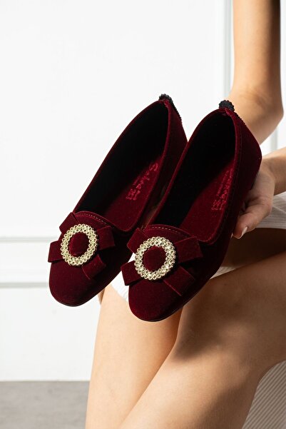 FUGA MODA Bena Bordo Gold Buckle Velvet Textured Elegant Engagement Dowry Bag Guest House Bag