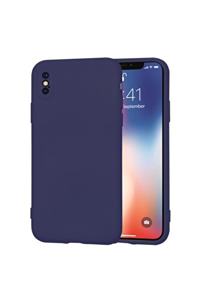 Techsuit Carcasă pentru iPhone X/XS, SoftFlex, J68, pânză, albastru marin