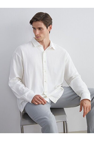 LC Waikiki LCW Vision Comfortable Fit Long Sleeve Dobby Men's Shirt