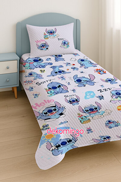 dekomingo Lila Stc Character Children's Quilted Pike Set 155x220 cm Single