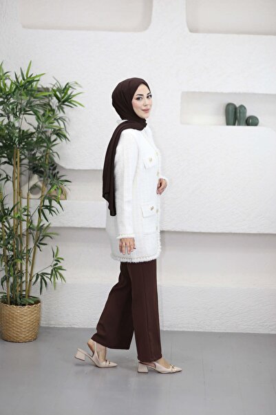 MERVE TESETTÜR Simli Angora Hırka