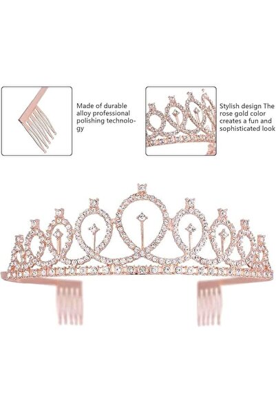 Margoun Birthday Sash Tiara Crown Headband for Girls Women Birthday Party Supplies, A11