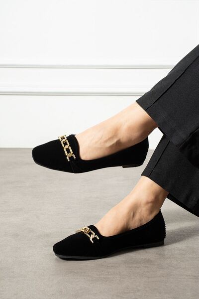 FUGA MODA Runa Black Gold Buckled Velvet Textured Elegant Engagement Dowry Bag Guest House Bag