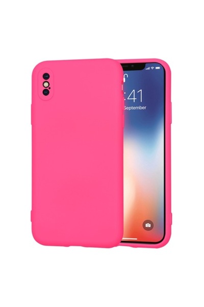 Techsuit Carcasă pentru iPhone X/XS, SoftFlex J69, pânză, roz aprins