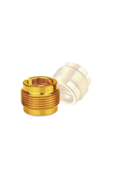 CR glamour AND STYLE CR|GAS Aluminum Microphone Adapter 3/8" (female) to 5/8" (male), Gold-Bronze