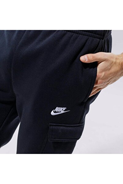 Nike Club Fleece Cargo Erkek Siyah Şardonlu Eşofman Altı