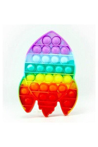 Juls Silicone stress toy Pop It Now and Flip It - Rocket, Rainbow